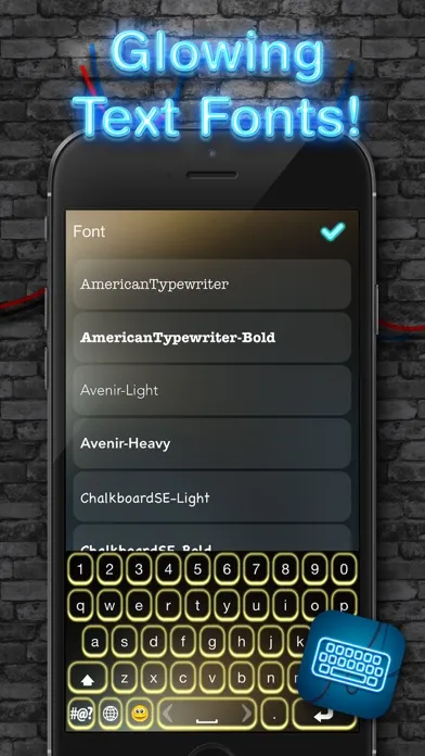 صور LED Lights Keyboard – Glow.ing Neon Keyboards Theme.s and Color.ful Fonts for iPhone