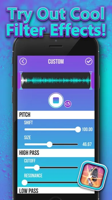 Tangkapan layar Sound Changer & Voice Filter Effect – Record Sound with Voice Command Effects