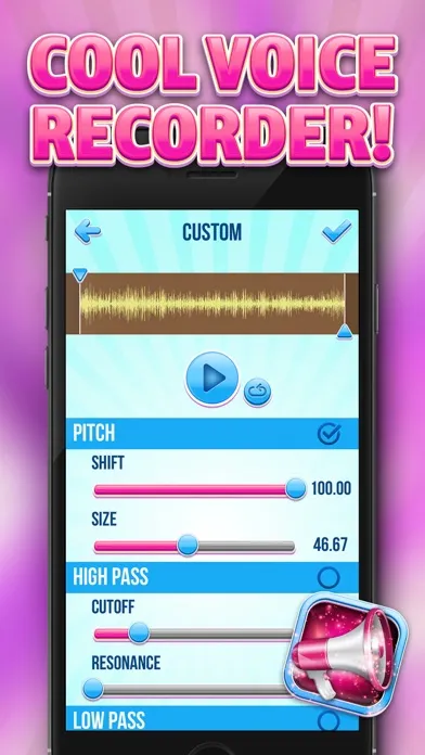 Sound Changer Effects – Edit Recordings with Cool Voice Recorder and Modifier App Screenshots