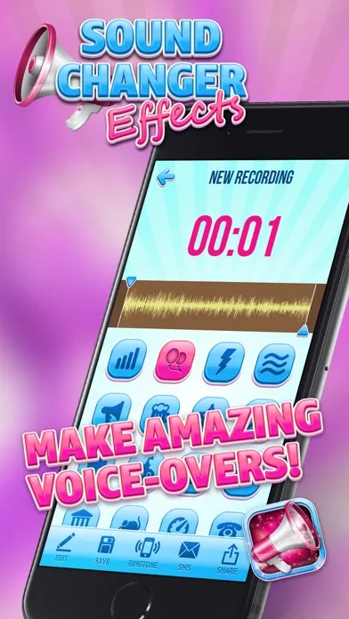 Sound Changer Effects – Edit Recordings with Cool Voice Recorder and Modifier App Screenshots
