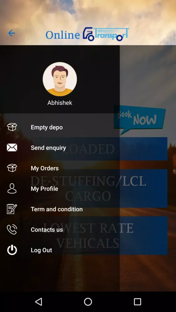 Online Transport Screenshots
