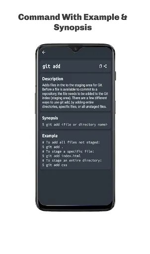 Screenshot di Git Commands - Handbook