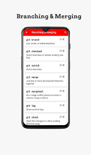 Screenshot di Git Commands - Handbook