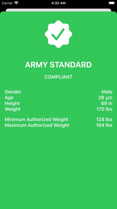 Zrzuty ekranu Height and Weight Tool
