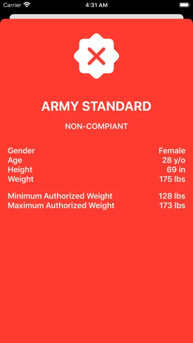 Zrzuty ekranu Height and Weight Tool