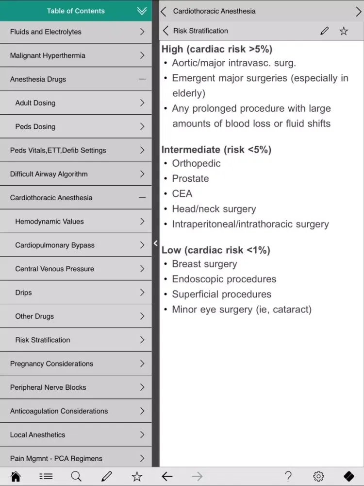 Anesthesiology pocketcards iPad  Screenshots