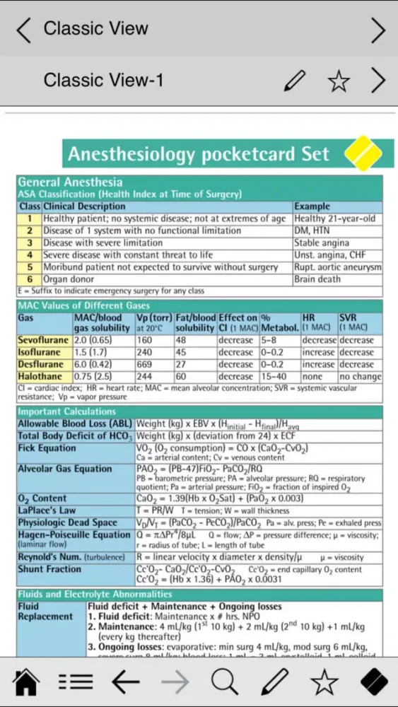 Anesthesiology pocketcards Screenshots