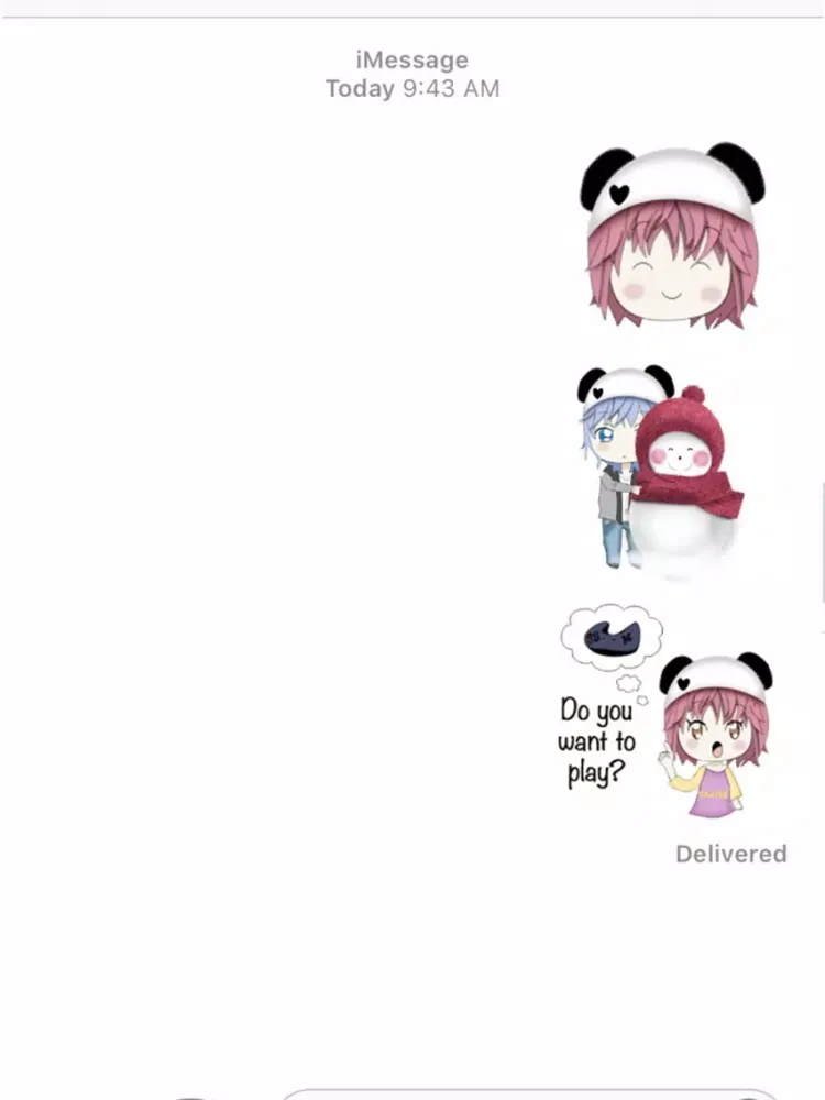 Tangkapan layar pink blue stickers iPad 