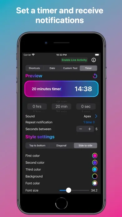 Edgy: Live Activities & Widget Screenshots