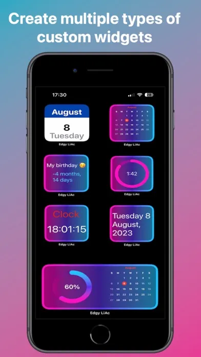 Edgy: Live Activities & Widget Screenshots