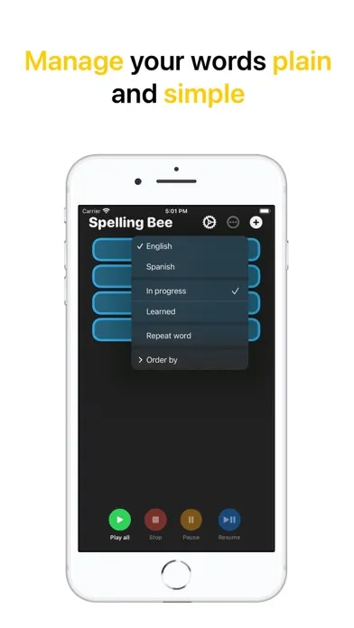 Capturas de pantalla de Spelling Bee: Custom words