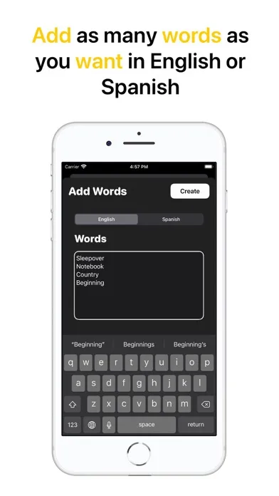Capturas de pantalla de Spelling Bee: Custom words