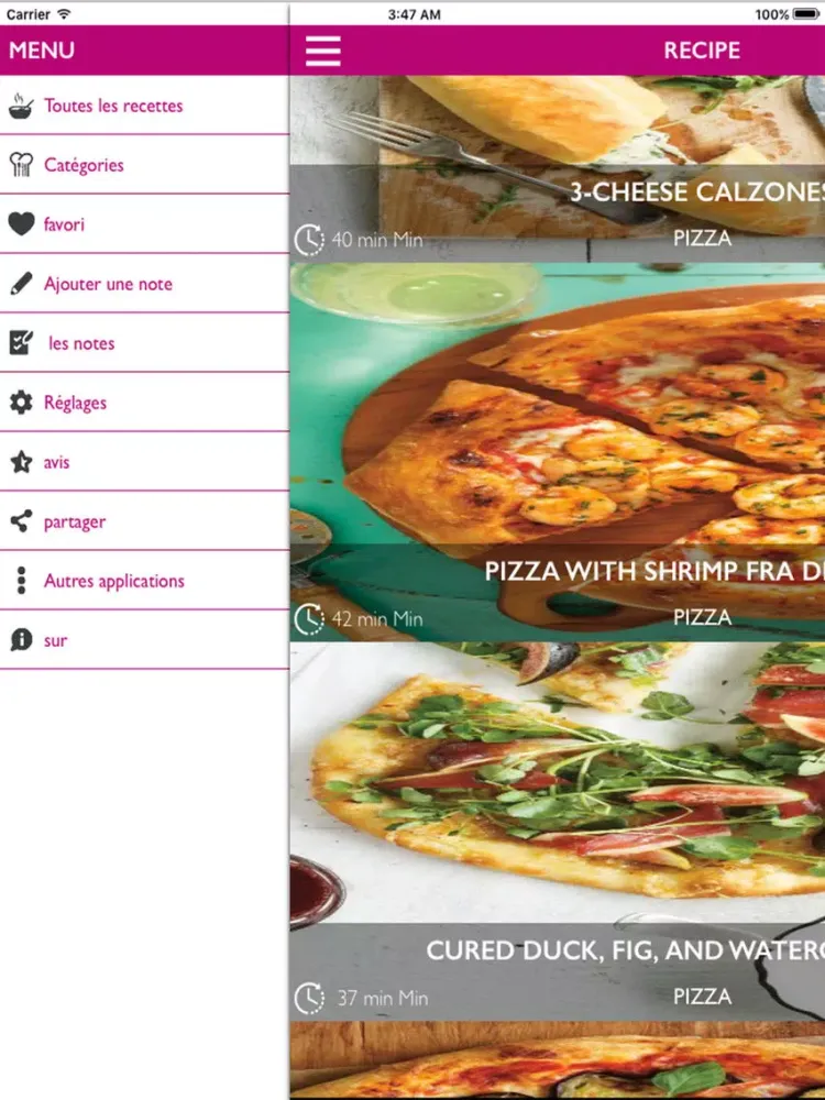 ภาพหน้าจอของ Easy Pizzas : Recipes and Cooking iPad 