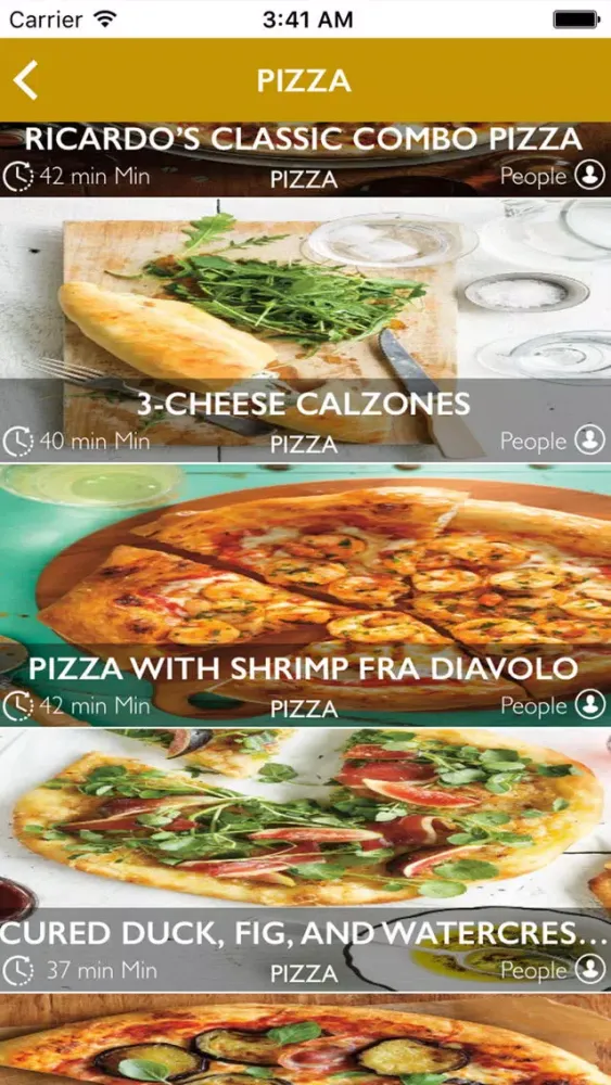 ภาพหน้าจอของ Easy Pizzas : Recipes and Cooking