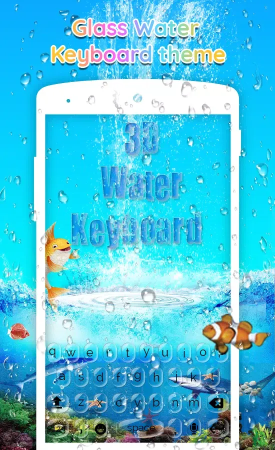 Glass Water Keyboard Theme Screenshots