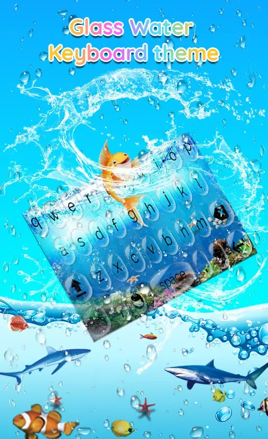 Glass Water Keyboard Theme Screenshots