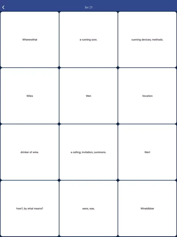 King James Dictionary - flashcard, quiz iPad  Screenshots