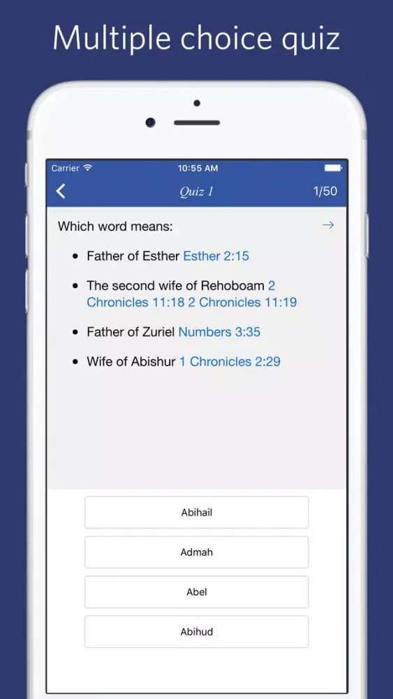 Ảnh chụp màn hình của Nave's Topical Bible - flashcard