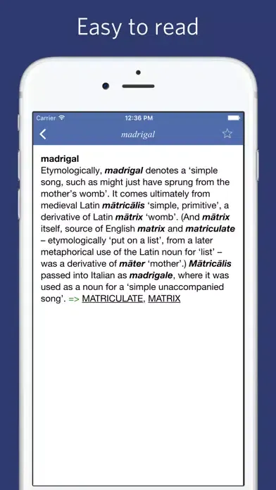 Word Origin Dictionary - a dictionary of etymology Screenshots