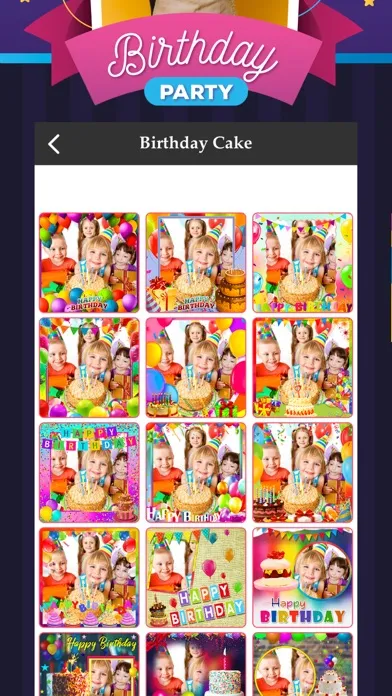 ภาพหน้าจอของ Birthday Cake Frames & Photo