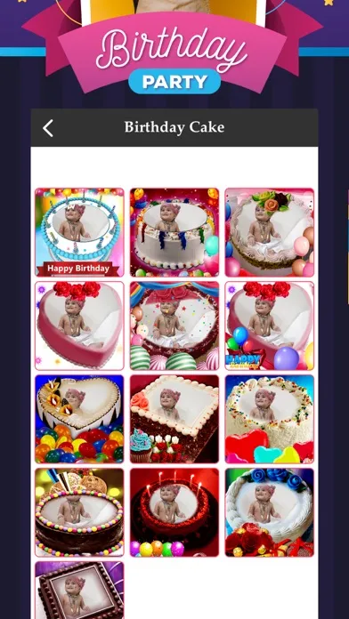 ภาพหน้าจอของ Birthday Cake Frames & Photo