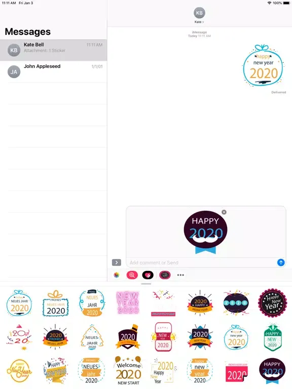 تصاویر New Year Stickers For WA iPad 