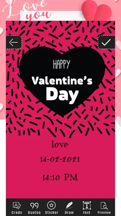 Valentine's Day Cards & Frames應用截圖