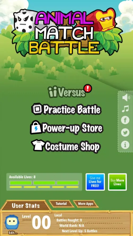 Capturas de tela do Animals Match Battle: Multi-Player Pets Puzzle with Wild Friends