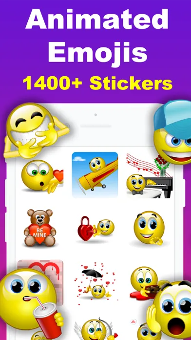 Скриншоты Animated Emoji 3D Sticker GIF