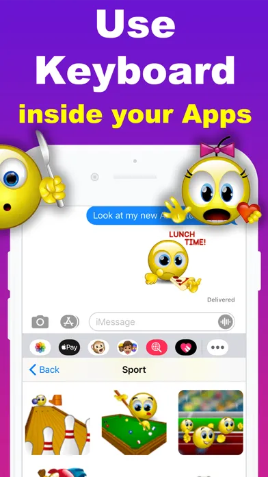 Скриншоты Animated Emoji 3D Sticker GIF