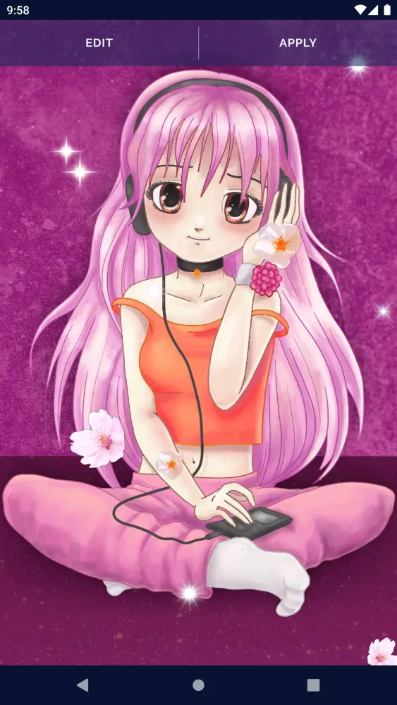 Anime Sakura Live Wallpaper Screenshots