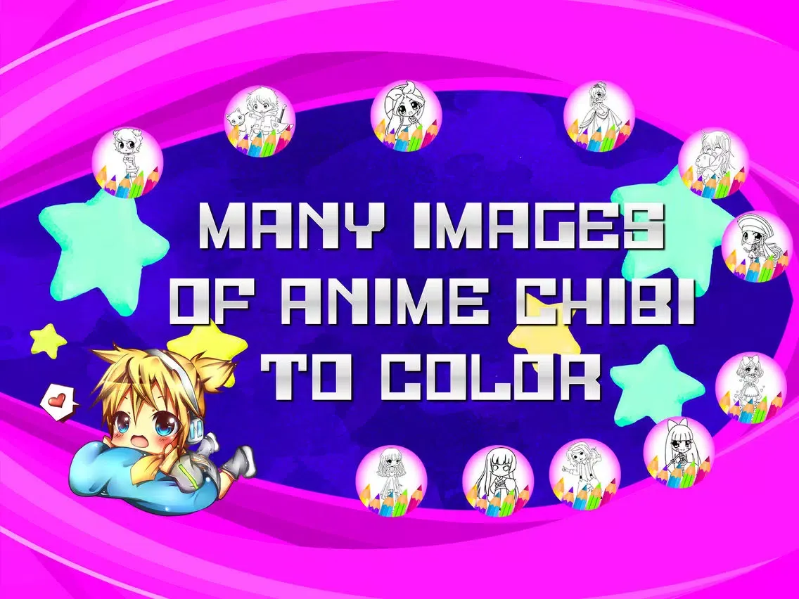 Anime Chibi Book to Paint iPad  Screenshots