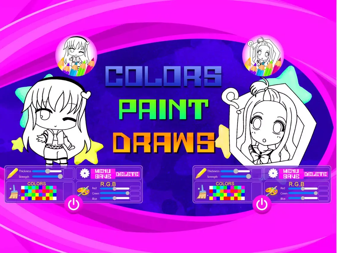 Anime Chibi Book to Paint iPad  Screenshots
