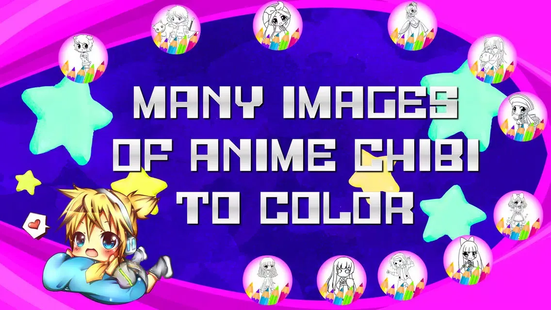 Anime Chibi Book to Paint Screenshots