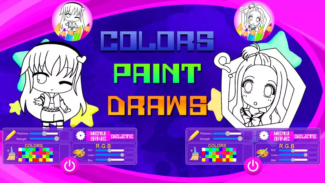 Anime Chibi Book to Paint Screenshots