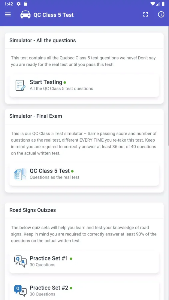 Capturas de pantalla de Quebec Driving Test - SAAQ, C