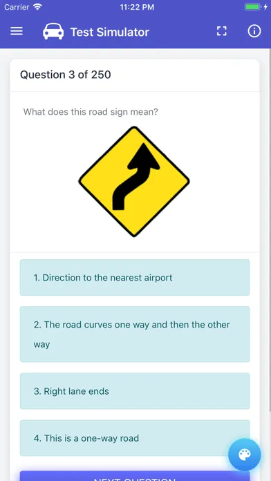 Ảnh chụp màn hình của Arkansas DMV Permit Test