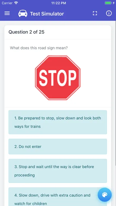 Ảnh chụp màn hình của Arkansas DMV Permit Test