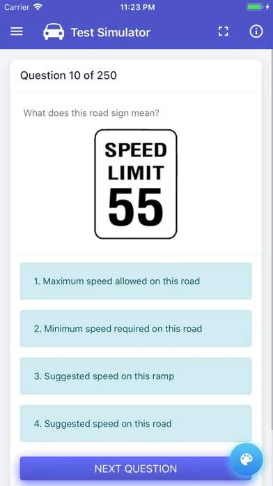 Ảnh chụp màn hình của Arkansas DMV Permit Test