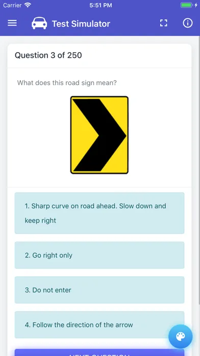Screenshot di Idaho DMV Permit Test
