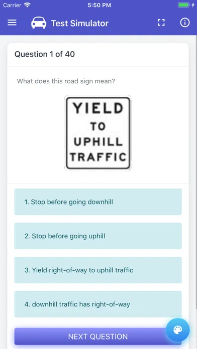 Screenshot di Idaho DMV Permit Test