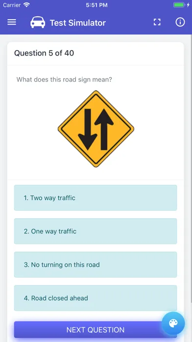 Screenshot di Idaho DMV Permit Test