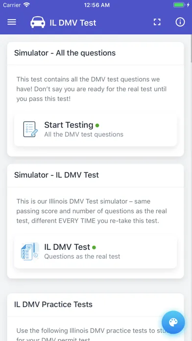IL DMV Test Screenshots