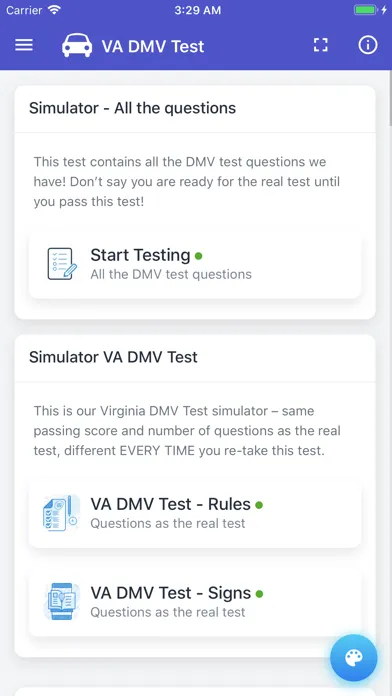 VA DMV Test スクリーンショット