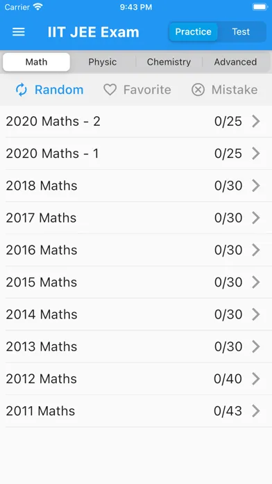 Zrzuty ekranu JEE Exam