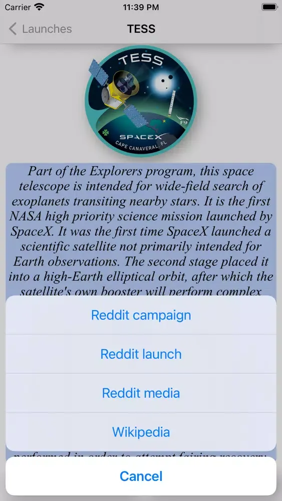 Pocket SpaceX 스크린샷