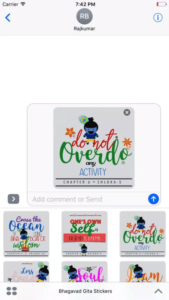 Bhagavad Gita Stickers应用截图