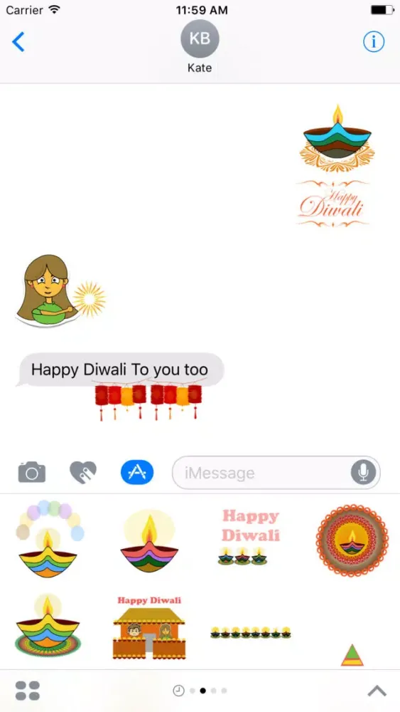 Diwali Stickers - lamps, rangoli, fireworks & more Ekran Görüntüleri