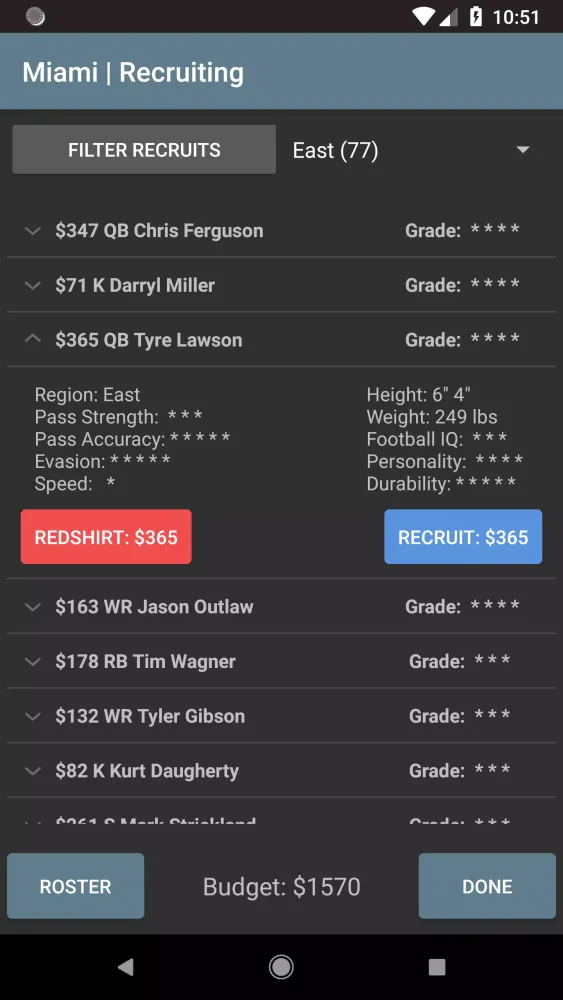 College Football Coach: Career Screenshots