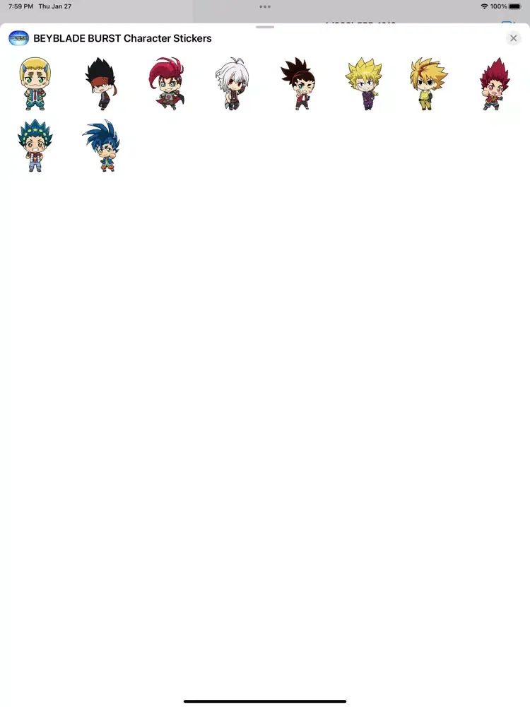 Captures d'écran de BEYBLADE BURST Stickers iPad 